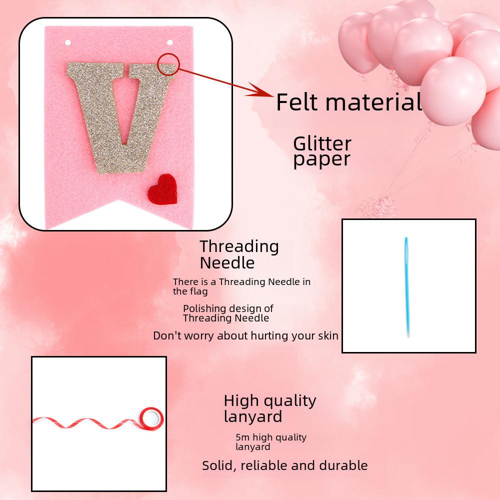 Love Adorable Felt Banners For Valentines Day Be My Valentine And You Be Mine Perfect For Romantic Atmosphere And Festive Decor