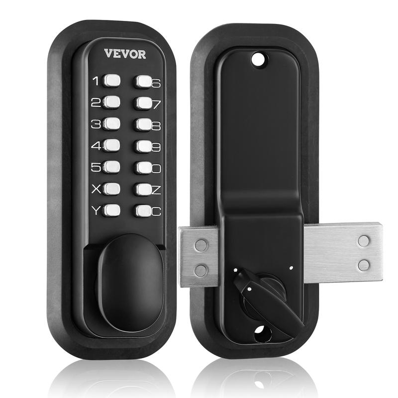 SucceBuy Mechanical Keyless Entry Door Lock 14 Digit Keypad Surface-mounted Latch