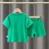 Girls' Set Summer Clothes Baby Two-piece Set Casual Cartoon Short Sleeved Children's Sportswear Trendy