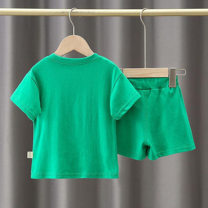 Girls' Set Summer Clothes Baby Two-piece Set Casual Cartoon Short Sleeved Children's Sportswear Trendy