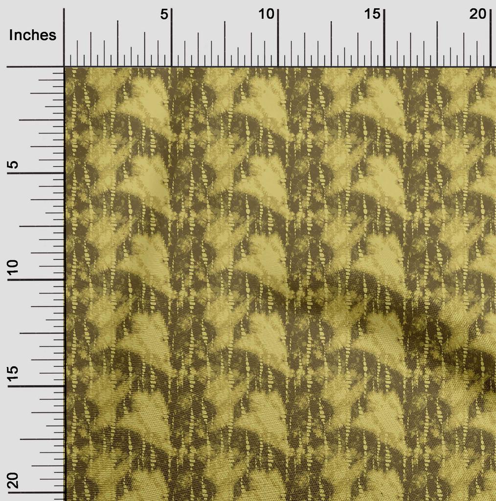 oneOone Cotton Flex Dark Mustard Fabric Asian-Tie & Dye- Texture Craft Projects Decor Fabric Printed By The Yard 40 Inch