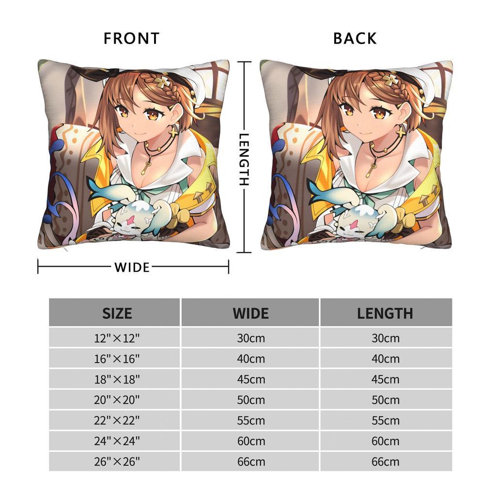 Game Atelier Ryza Pillow Case Design Pillow Cover For Sofa Car Home Decor Cute Funny Cushion Cover