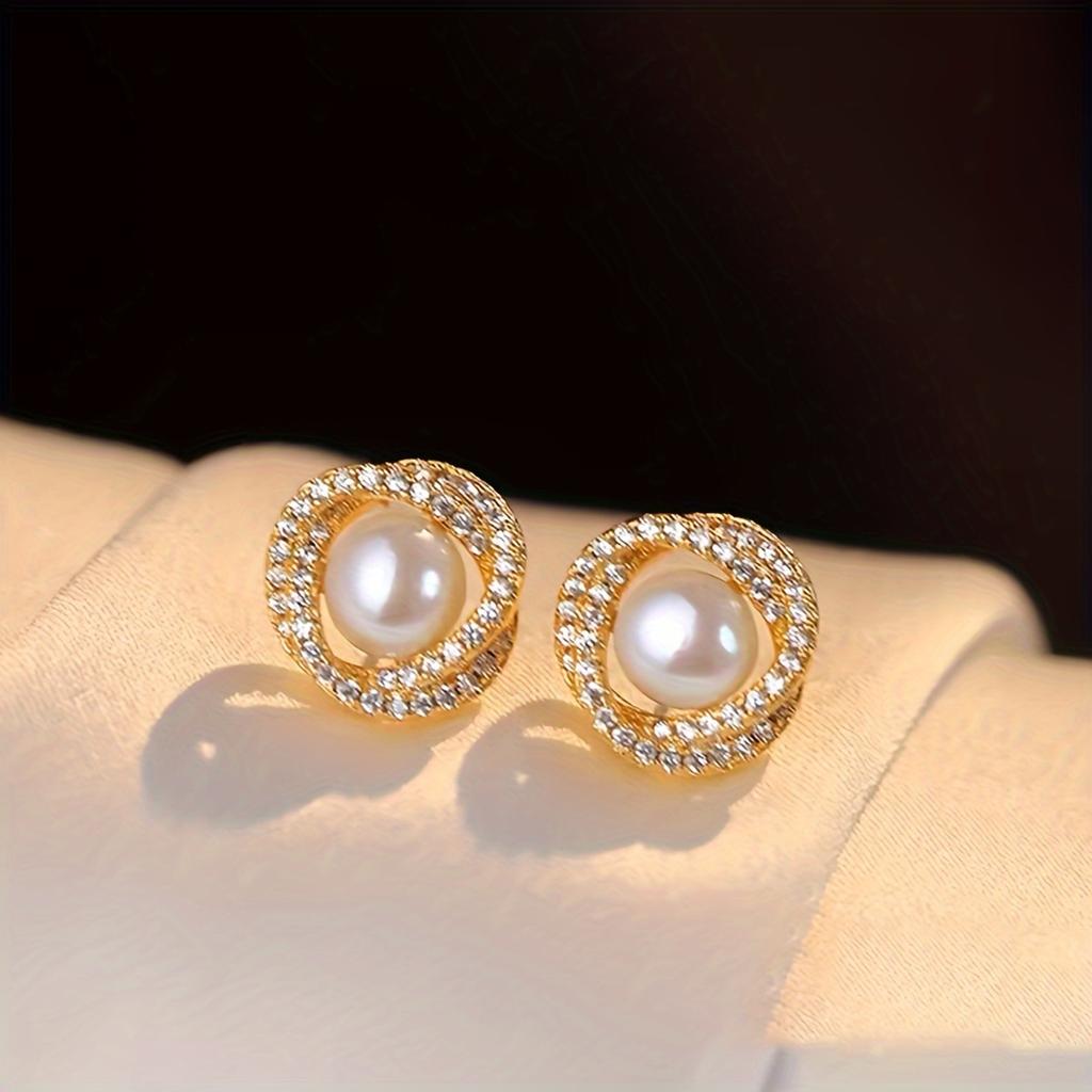 French-style Elegant Faux Pearl Four-piece Set - Minimalist Necklace, Ring, and Earrings, with a Light Luxury Luster