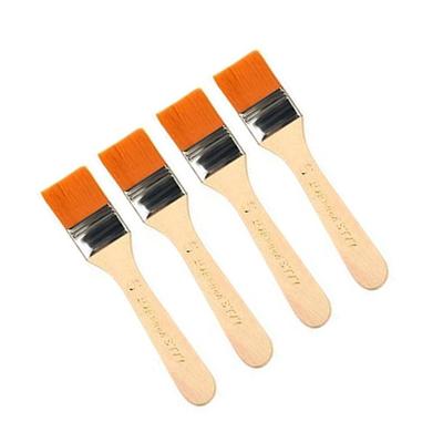 4Pcs/Set Hair Painting Brush Acrylic Paints Nylon Oil Paint Brush Watercolor Paint Drawing Art Supplies Wood Handles