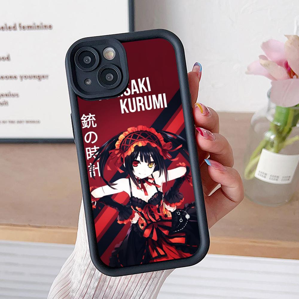 Date a Live Kurumi Tokisaki Thicken TPU Mobile Phone Case for iPhone 17 16 15 14 13 12 11 Air Pro Max Plus Colorful Cover