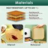 50/100pcs Square Airfryer Papers Non-Stick  Disposable Paper Large Air Fryer Disposable Food Householdr Kitchen Oil Absorbing