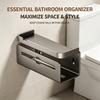 Wandmontierter Toilettenpapierhalter, bohrfreier Badezimmer-Organizer mit Handyablage