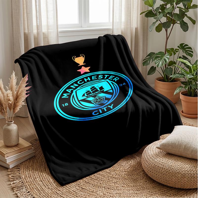 manchester Theme blanket Soft Flannel Blanket Plush Throw Blanket Cozy Sofa Bed Blanket for Home Decor