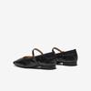 Bata Sheepskin Mary Jane Shallow Women's Vintage Elegant Versatile Flats