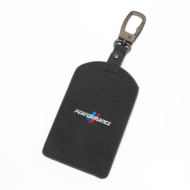 NVEQ9 Premium Leather Car Card Key Cover Protective Case For BMW Smart Card Key Accessories For BMW G80 G06 G07 G42 G14 G15 / Stickers