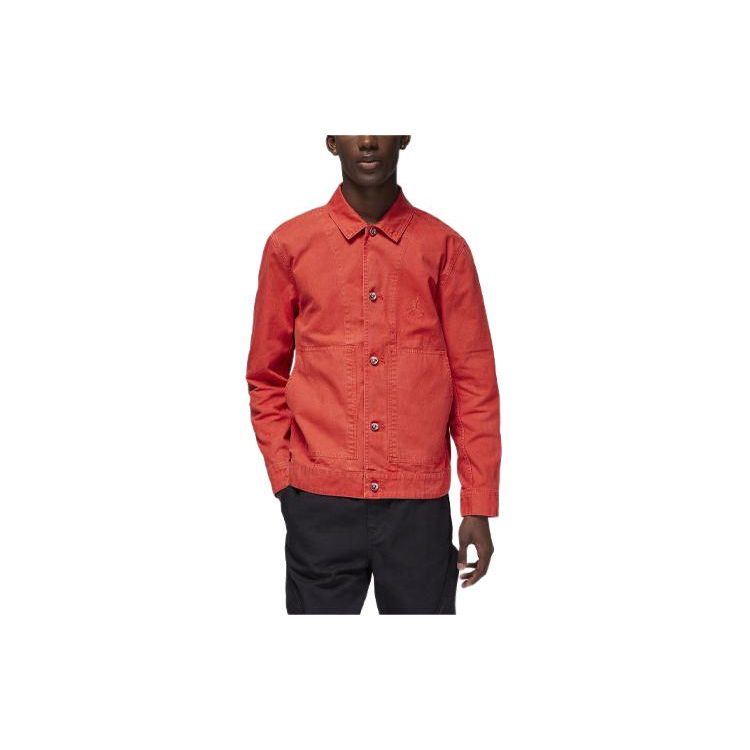 

Jordan Essentials Solid Color Logo Casual Jacket Men Outwear Orange FN4527-604 XL