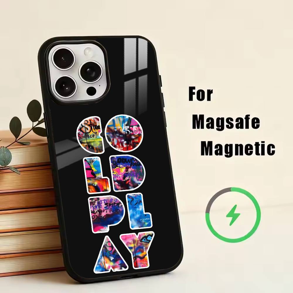 Band C-Coldplay Phone Case For iPhone17,16,15,14,13,12,11 Plus,Pro Magnetic with Magsafe Wireless Charging