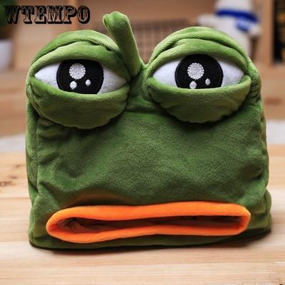 Neuheit Wohnaccessoires Cartoon Trauriger Pepe Frosch Anime Plüsch Taschentuchbox Kreative Puppe Plüschtier Lustiges Spielzeug Traurige Froschpuppe