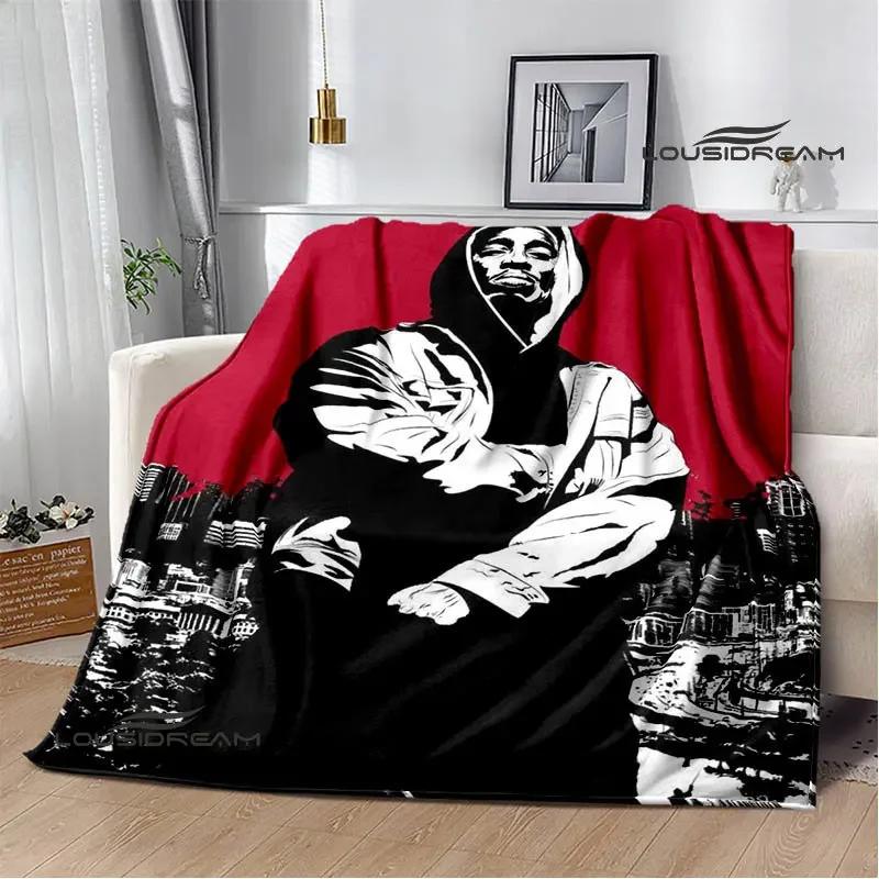 2PAC Hip -hop Singer Fashion Printed Blanket Warm Bed Blanket Soft and Comfortable Blanket Home Travel Blanket Birthday Gift