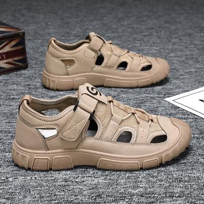 Mode 2025 Neue Herren Sommer Atmungsaktive Ausgeschnittene Sandalen Geschlossene Zehen Leichte Outdoor Wandern Strand Lässig Trendige Rutschfeste Schuhe