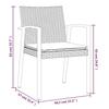 VidaXL Garden Dining Set 5 Pcs Cushions Wicker Steel 3186977