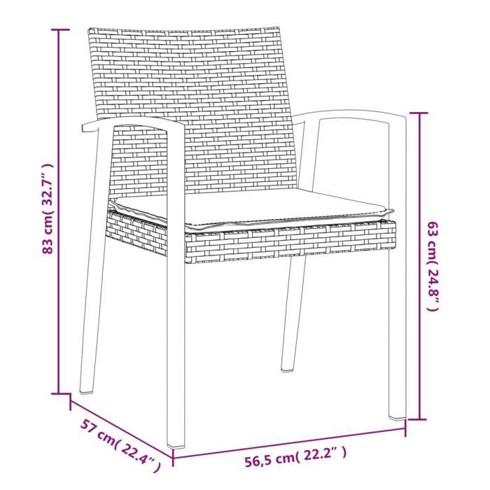 VidaXL Garden Dining Set 5 Pcs Cushions Wicker Steel 3186977
