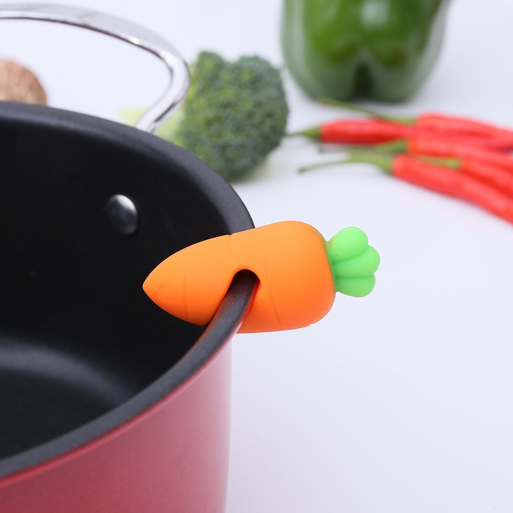 1pcs Spill-proof Lid Lifter for Soup Pot Kitchen Tools Lid Stand Silicone Heat Resistant Holder Keep The Lid Open Kitchen Tools