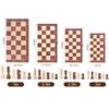 3 In 1 Wooden Chess Checkers Backgammon Set Portable Wooden Chess Set for Adults Kids