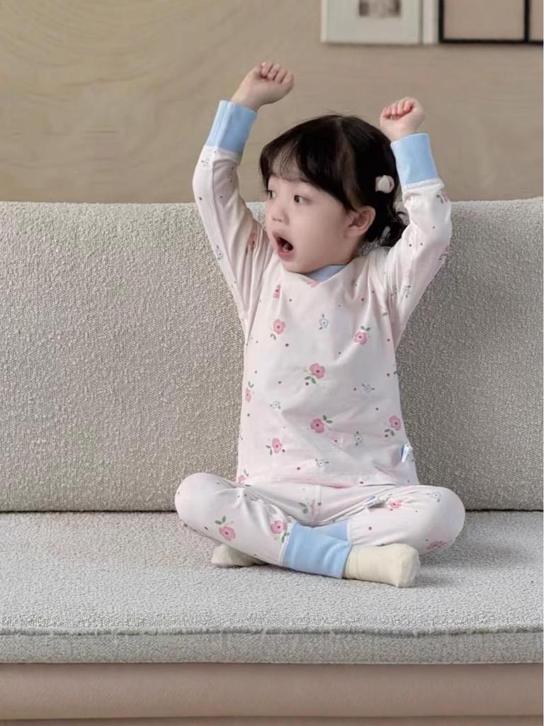 2025 Spring/Summer Children's Lycra-Cotton Pajamas: Korean Style, Tagless, Casual Home Wear Set