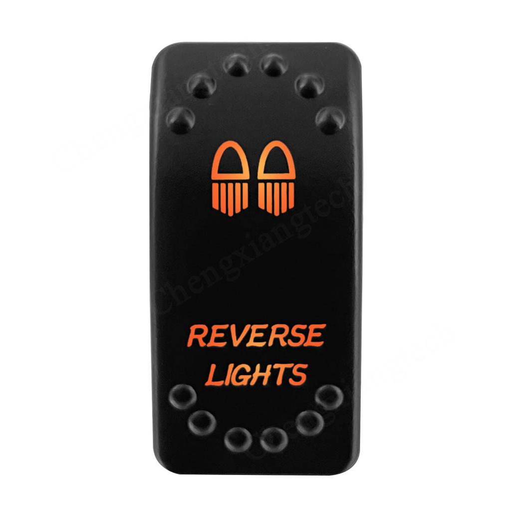 12V 24V Laser Rocker Switch Orange Led Light ON OFF / ON OFF ON for Car Boat Polaris RZR Can-Am ATV UTV RV Maverick Commander