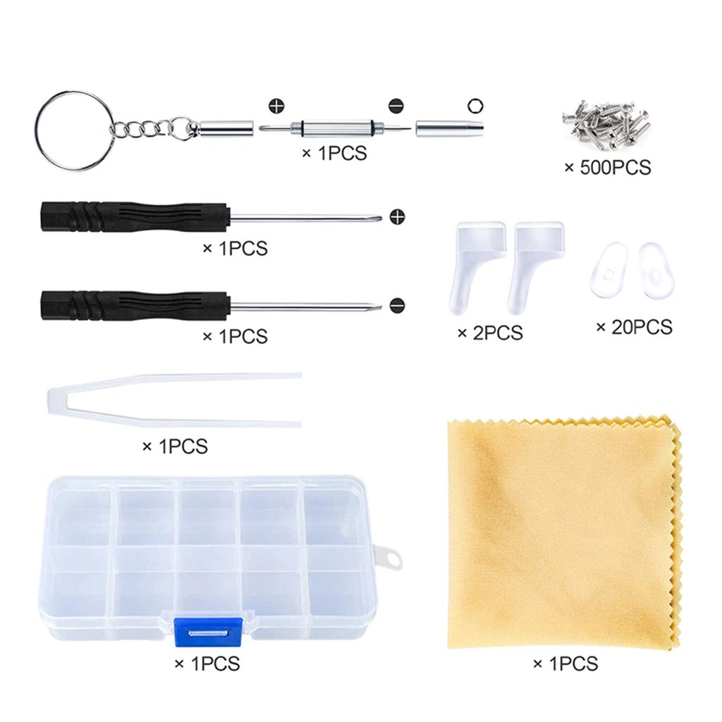 Eyeglasses Sunglasses Repair Kits Glasses Screws Repair Kits Glasses Tightening Kits Eyeglass Repair Tools Enduring