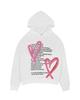 The Museum Visitor Heart Printed Inside-Out Hoody (White)