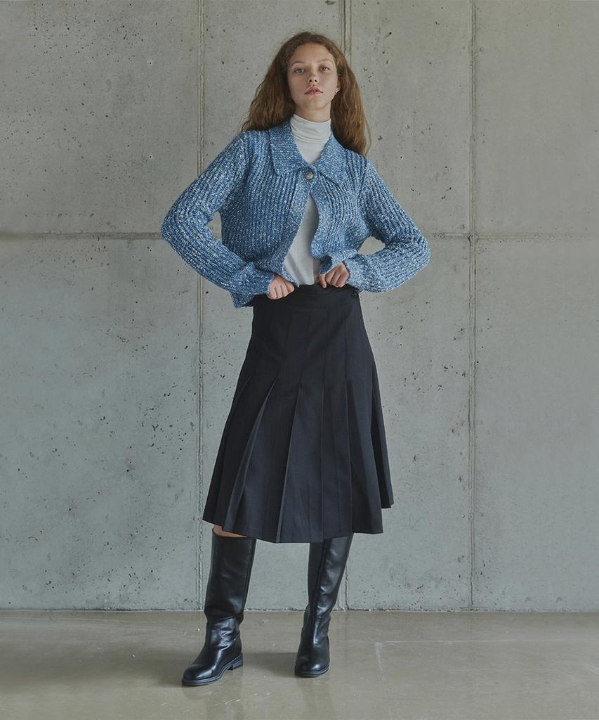 Ihr Asymmetrical Pleated Skirt / Black
