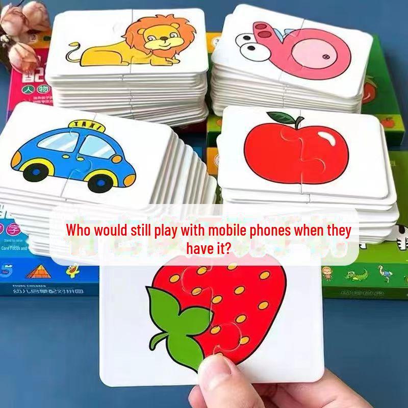 Early Learning DIY Puzzle Cards for Kids 0-3: Kindergarten Brain Development Toy