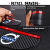 2PCS Car Logo Rearview Mirror Rain Brow Carbon Fiber Eyebrow Rain Cover For Volvo V40 V60 C30 C70 S60 S80 S90 XC40 XC60 XC70