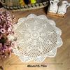 Neue runde Häkeldeckchen Häkelbaumwolle 35/40CM Baumwoll-Deckchen Tischsets