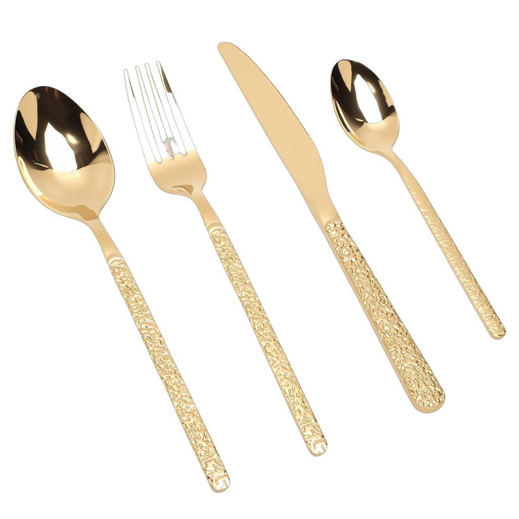 Flatware Set for 6 Person Stainless Steel Utensil Cutlery Set Fork Spoon Tableware Dishwasher Safe for Restaurant Wedding Party