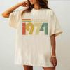 1974 t shirt weiblich Damen Bequem Vintage harajuku Pastell 2000er t shirt Gothic anime Retro Ästhetik Atmungsaktiv hip hop