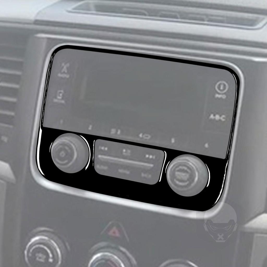 Glossy Piano Black Console Radio CD Panel Cover For RAM 1500 2500 3500 2013-2018