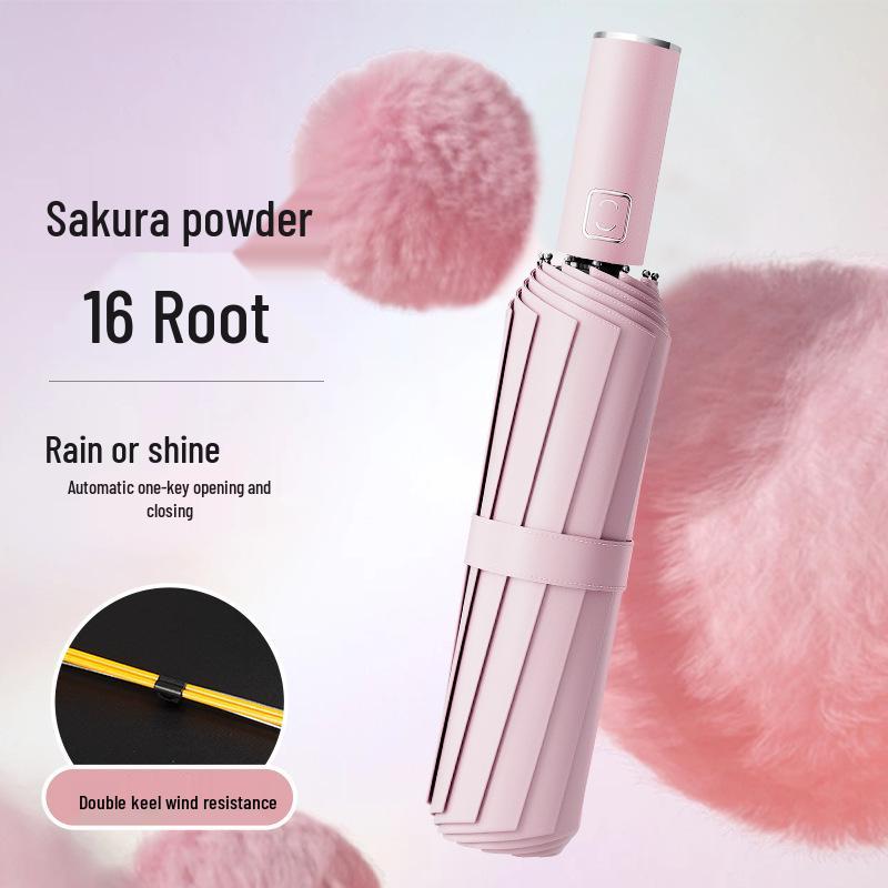 Men's Dual-Use Automatic Folding Umbrella: Windproof, Sun & Rain Protection, Customizable