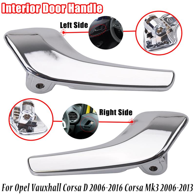 Car Interior Door Handles For Vauxhall Corsa D/Corsavan 2006-2016 Box 13297813 13297814 For Vauxhall Corsa Mk3 06-13 Hatchback