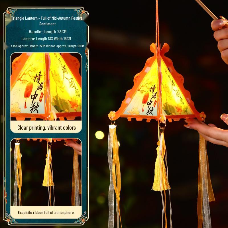 2025 Mid-Autumn DIY Ancient Hanfu Palace Lantern Kit - Children s Luminous Handheld Flower Design