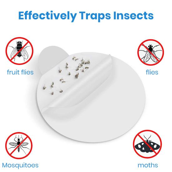 10 sztuk w 1 pudełku Pułapki na muchy Lepkie deski klejące Silna lepkość Muchówki Meszki Ćmy Lampa na komary Wymienne lepkie podkładki Zestaw