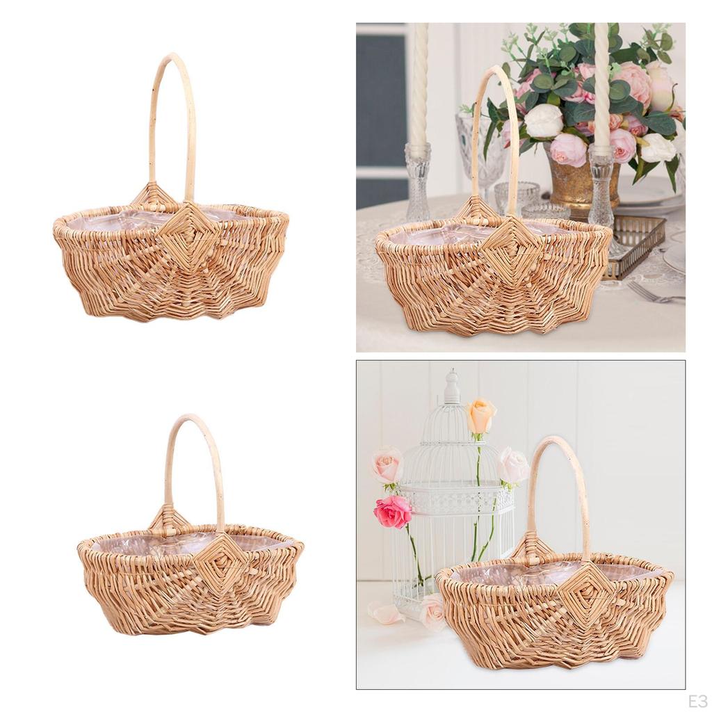 Elegant Woven Basket with Carrying Handle for Special Occasions