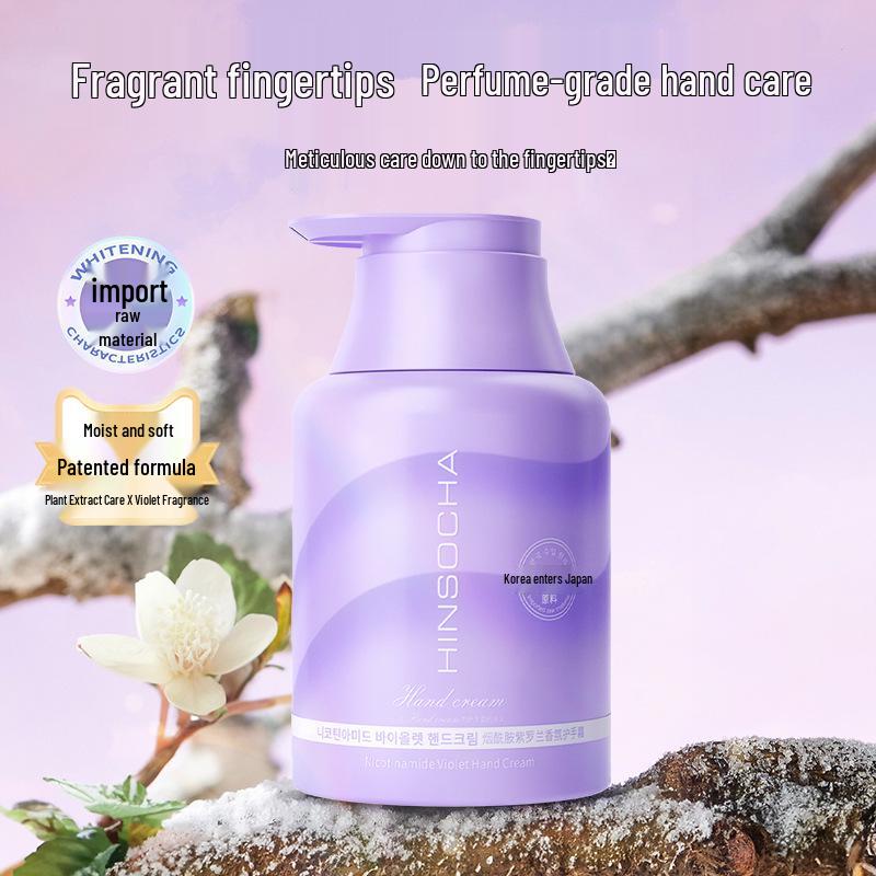 Korean Narcissus Niacinamide Hand Cream - Long-Lasting, Non-Greasy, Fragrance Grade Moisturizing & Hydrating Skincare Violet Fragrance Hand Cream