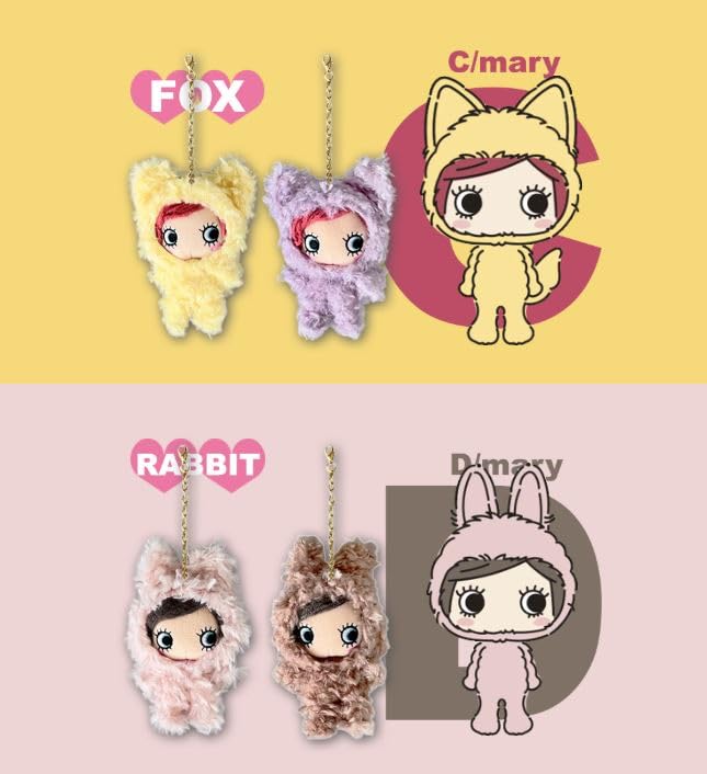 Ilmer Happy Doll Animals Hapiani, 10cm in length, palm-sized plush charm, 1 of 11 varieties, a surprise toy that you'll never know what you'll get.