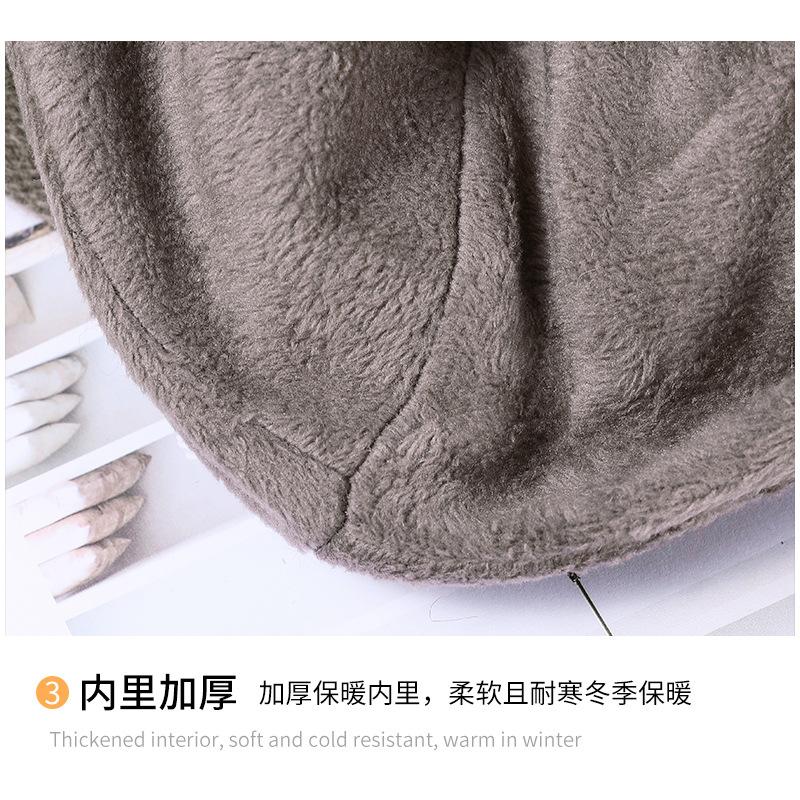 Knitted Rabbit Fur Middle Old Man Autumn Winter Old Man Hat Lady Winter Grandma Wife Warm Mom Hat Basin Hat