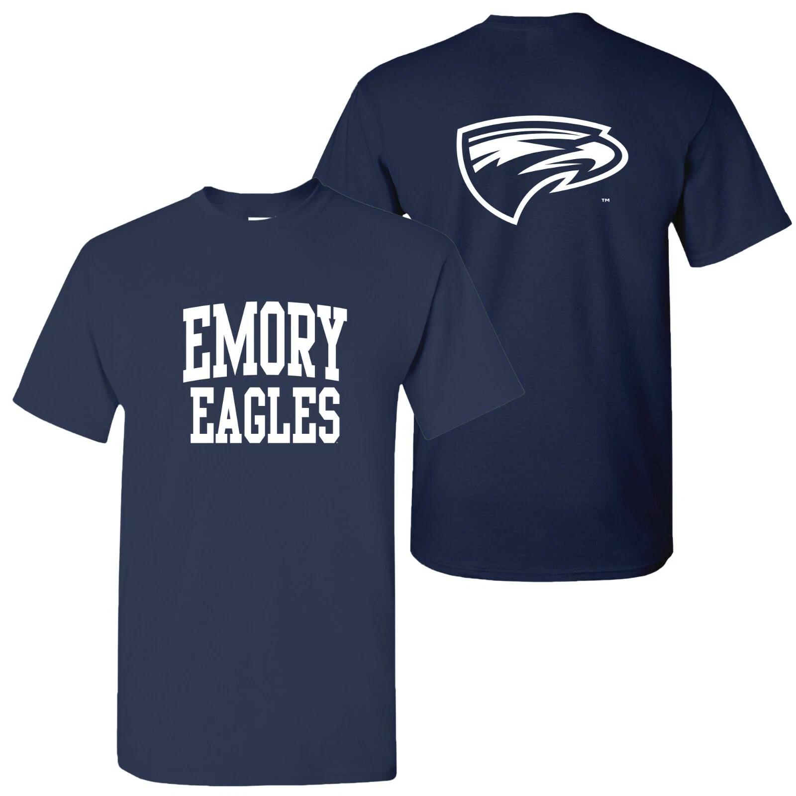 Emory Eagles Front and Back Print T-Shirt - Navy L