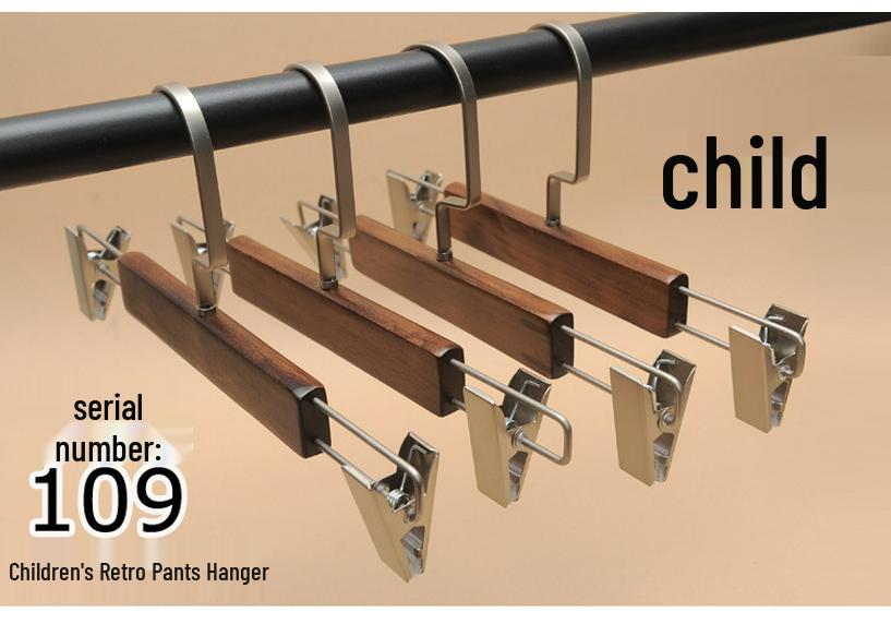 Non-Slip Wooden Clothes Hanger - Retro Solid Wood Design for Men, Women, Children, & Baby Clothes
