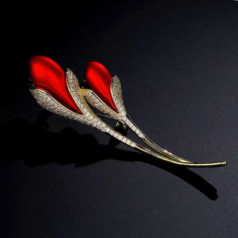 Elegant Luxury Brooch: Versatile and Exquisite Pin for Suit Jackets - Japanese and Korean Inspired Design