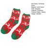 1 Pair Christmas Socks Snowmen Reindeer Santa Claus Bell Pattern Mid-tube Socks Coral Fleece Warm Thermal Socks