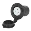 Flanged Power Outlet 2 Pole 3 Wire PC and Rubber Straight Blade Flanged Outlet 125V 20A