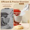 2 Stück Mehltrichter Einfaches Ausgießen Keine Kleckerei Mehltrichter-Aufsatz Spritzschutz-Zubehör Backwerkzeug Passend für 4,5–5 Qt Kippkopf-Küchenmaschine