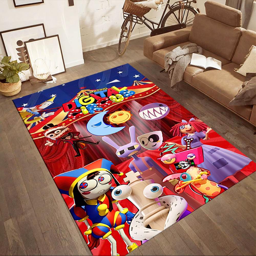 Amazing Digital Circus Square Rugs Are a Great Choice for Living Rooms, Bedrooms, Home Décor, and As Gifts.