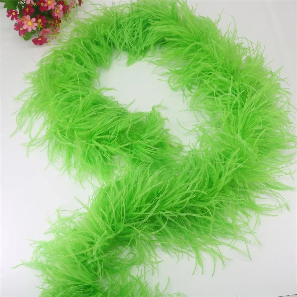 DIY 6 Layer Ostrich Feathers Boa Wedding Accessories Plumas De Faisan 2 Meters Clothing Plume Art and Craft Supplies Party Dresses